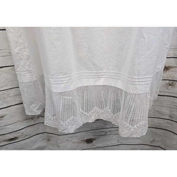 Eileen West Cotton Lawn Nightgown 3X Long Sleeve Embroidery Ruffle Cottagecore - Picture 5 of 8